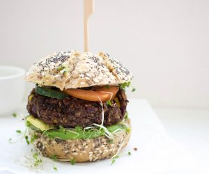 vegan zwarte bonen burgers