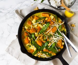 Thaise massaman curry zoete aardappel