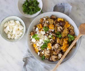 bulgur champignons feta