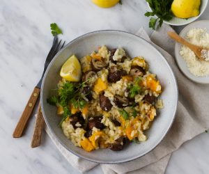 risotto met pompoen champignons f